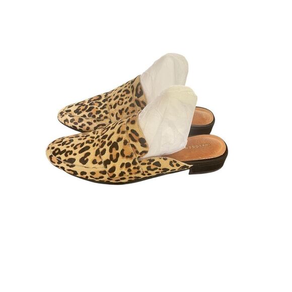 Halogen Violet Leopard Calf Hair Mules Size 8.5M - Picture 9 of 16